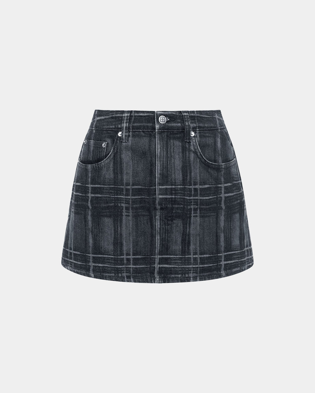 Womens Low Rider Mini Skool Slim Skirts - Denim