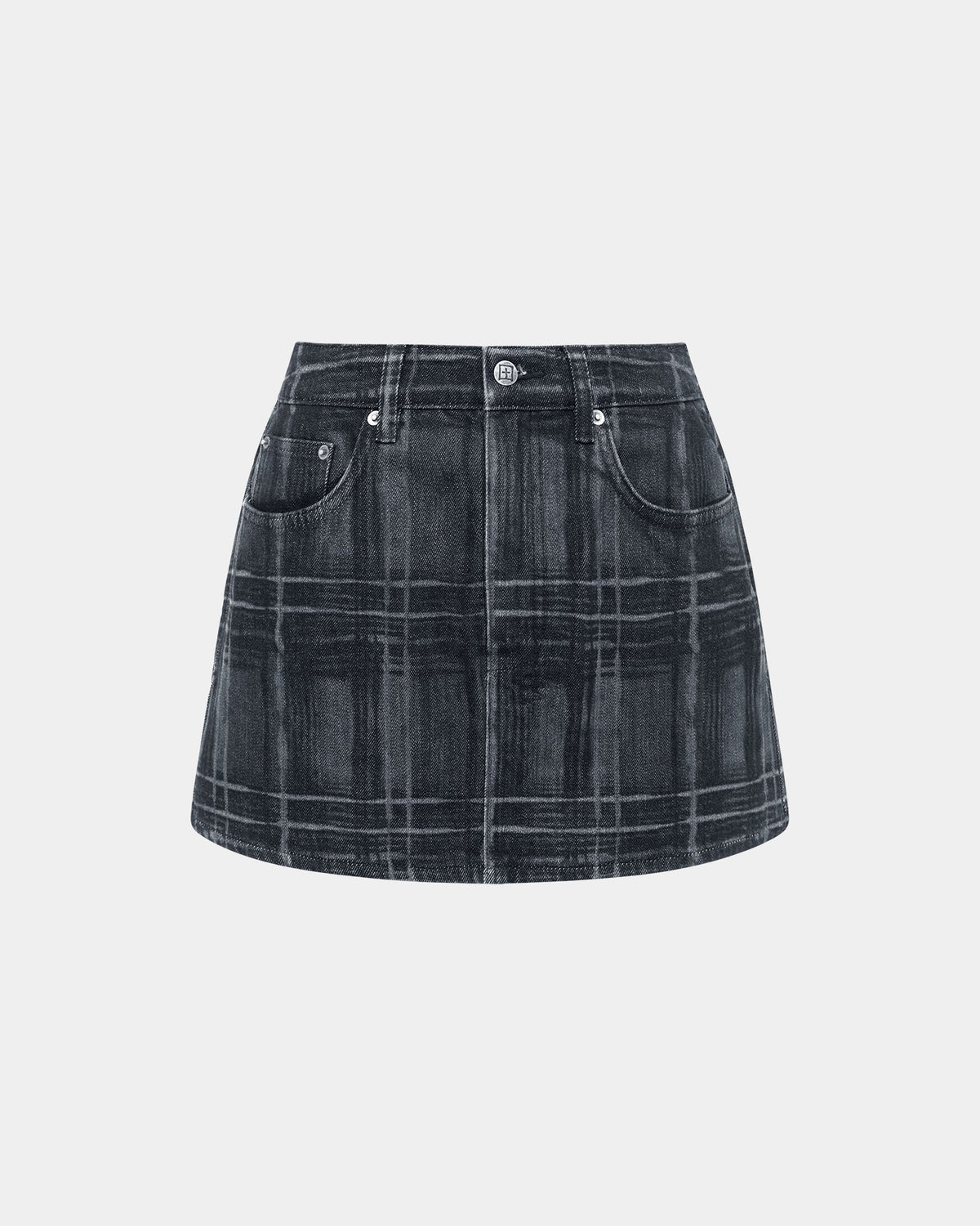 Womens Low Rider Mini Skool Slim Skirts - Denim