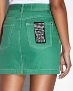 Womens Super X Mini Jade Slim Skirts - Green