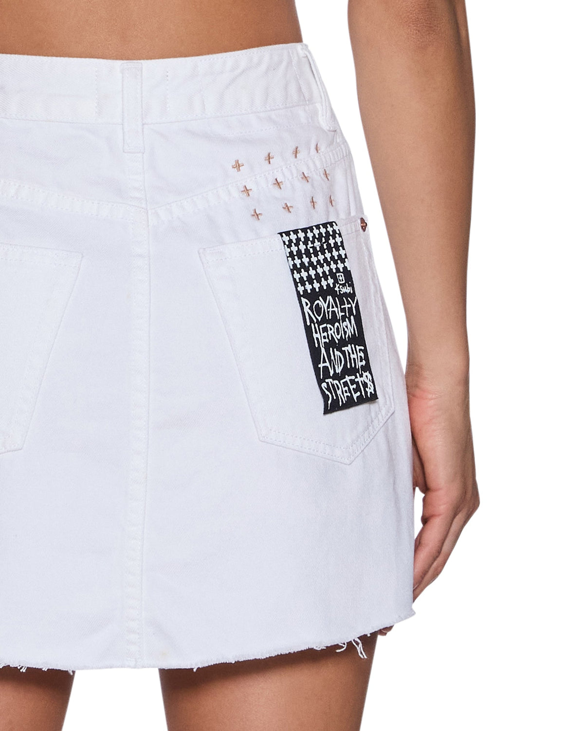 Womens Rap Skirt Powder A Line Skirts - White