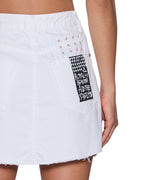 Womens Rap Skirt Powder A Line Skirts - White