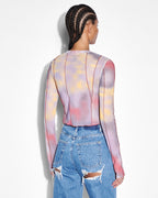 Womens Refract Top Euphoria Fitted Fashion Tops - Multi Colour