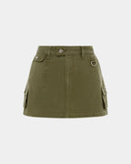 Womens Squad Mini Skirt Khaki Skirts - Khaki