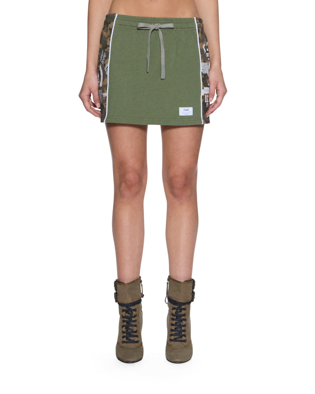 Womens Origin Trakskirt Spliced Camo Hash Slim Skirts - Green