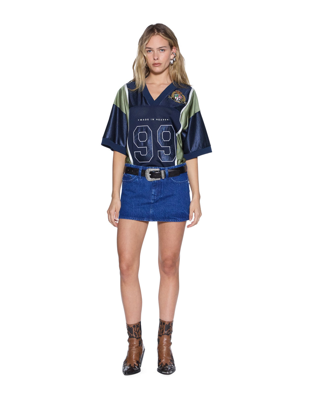 Womens Micro Mini Skirt Marine Regular Skirts - Denim