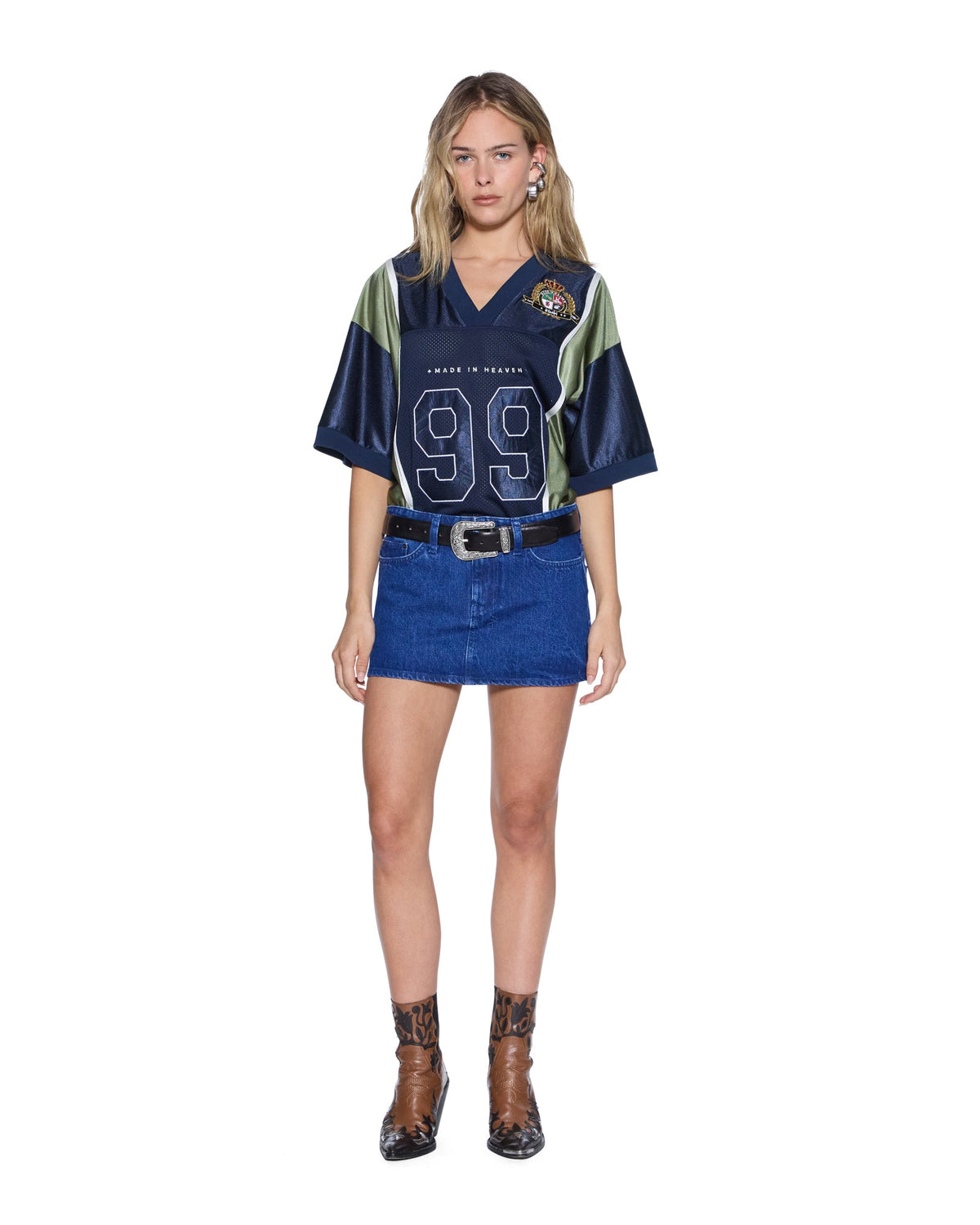 Womens Micro Mini Skirt Marine Regular Skirts - Denim