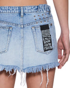 Womens Micro Mini Rap Skirt Vapour Regular Skirts - Denim