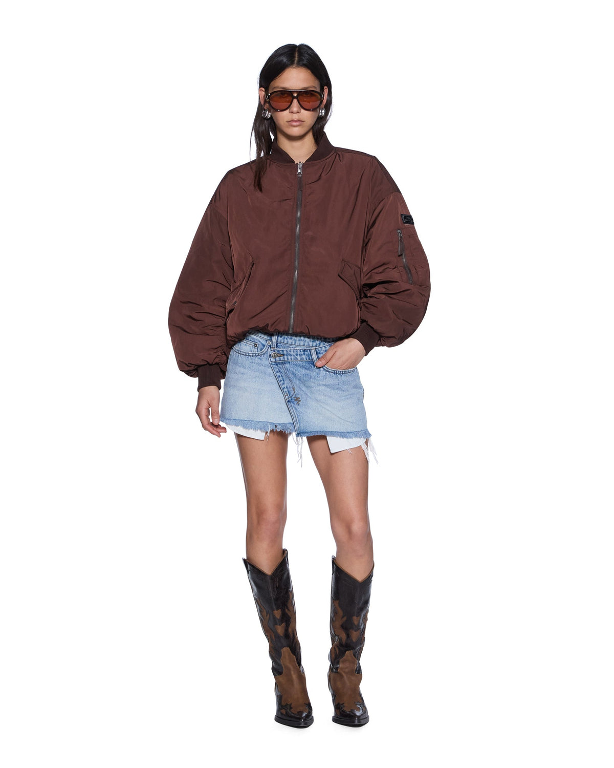 Womens Micro Mini Rap Skirt Vapour Regular Skirts - Denim