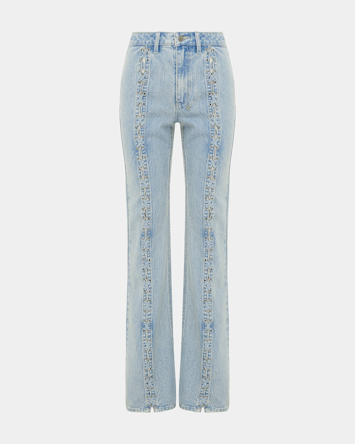 Womens Soho Dove Laced Flare Denim Jeans - Denim