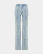 Womens Soho Dove Laced Flare Denim Jeans - Denim