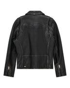 Mens Sott Capitol Leather Jacket Black Regular Jackets - Black