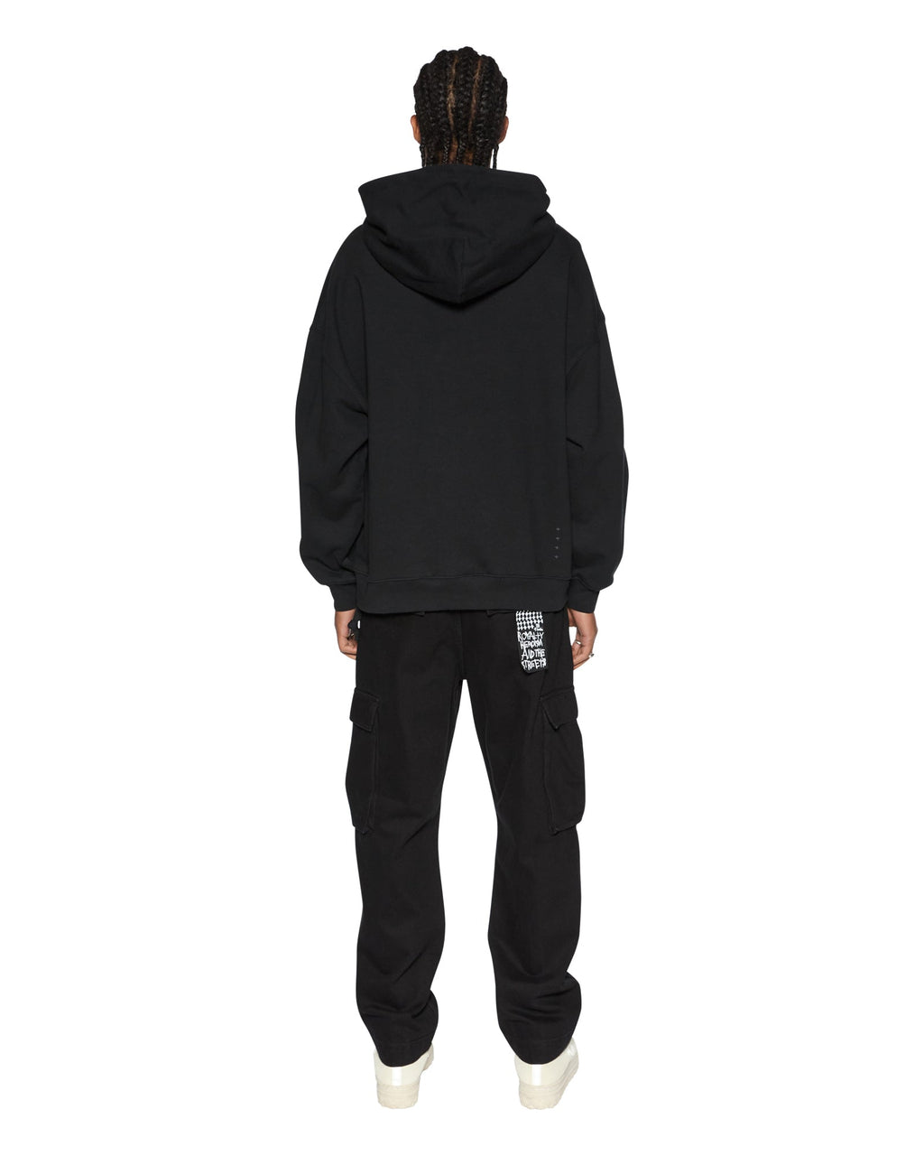Mens Sott Ekcess Hoodie Jet Black Oversized Fleece - Black
