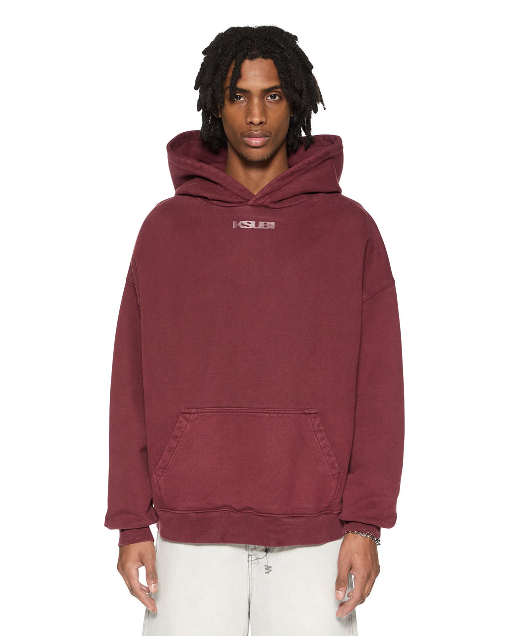 Mens Sott Ekcess Hoodie Ox Oversized Fleece - Burgundy