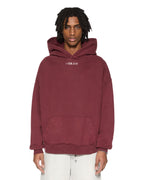 Mens Sott Ekcess Hoodie Ox Oversized Fleece - Burgundy
