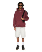 Mens Sott Ekcess Hoodie Ox Oversized Fleece - Burgundy