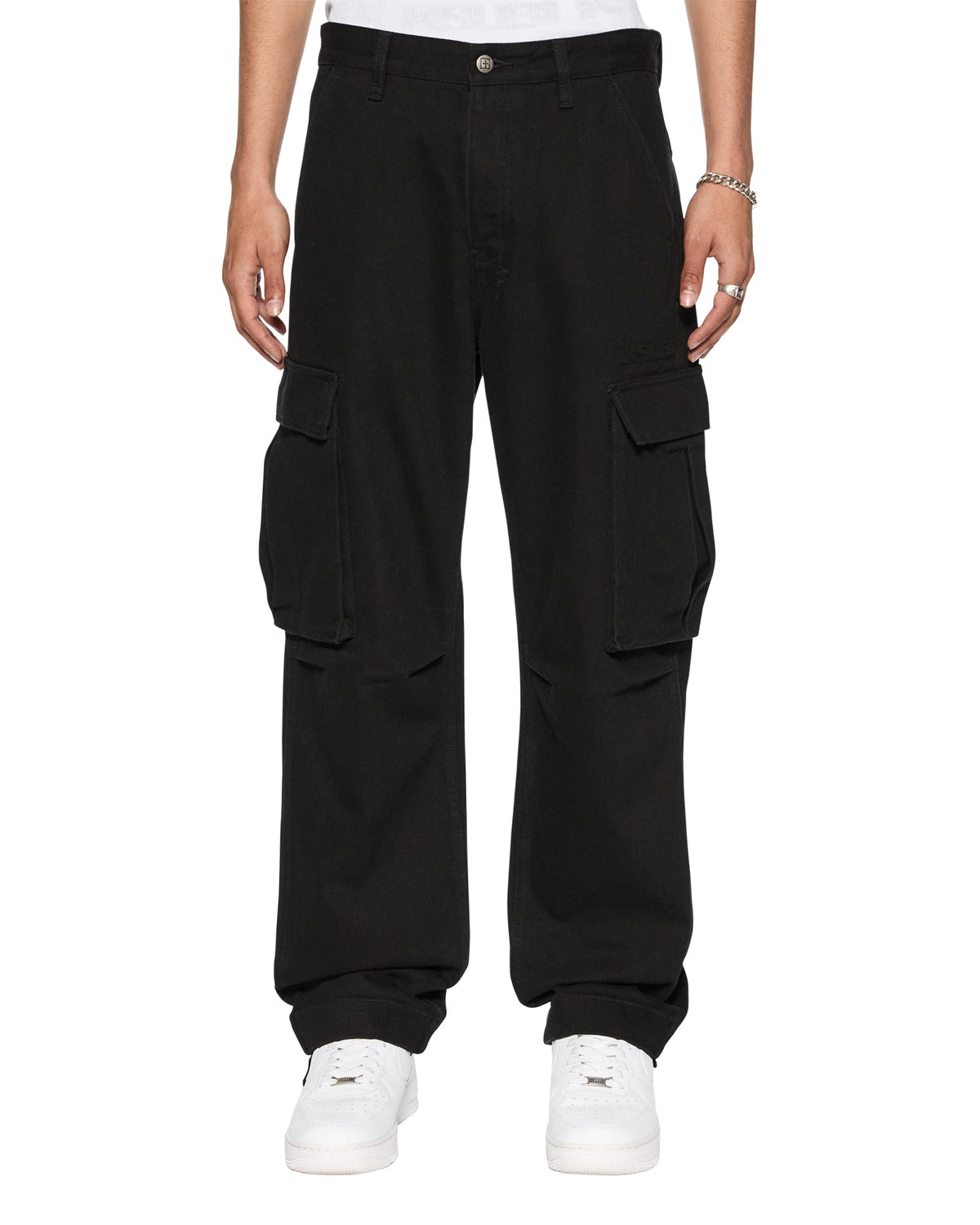 Mens Sott Fugitive Cargo Pant Jet Black Relaxed Pants - Black