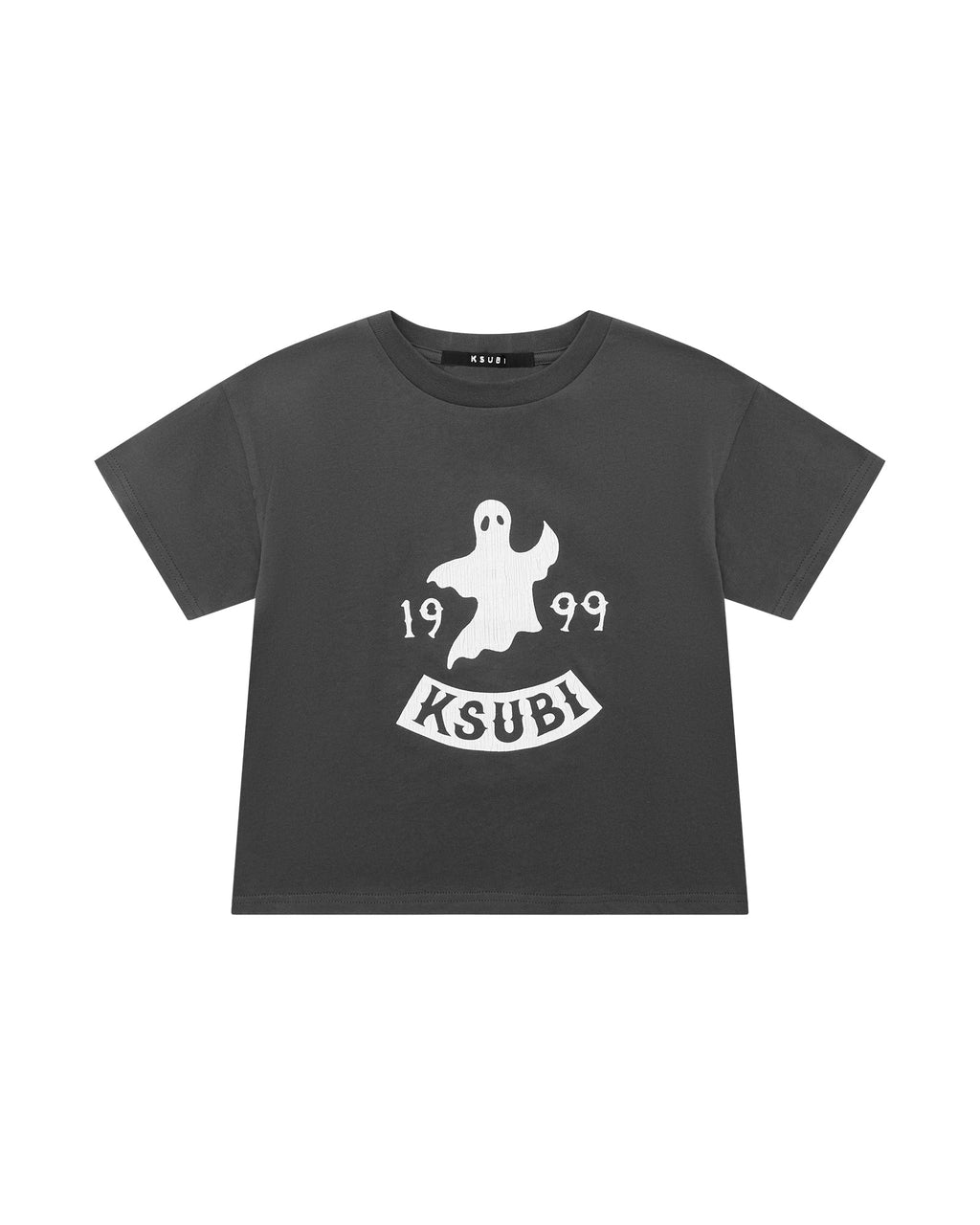 Kids Spooky Lil Biggie Ss Tee Faded Black Oversized Tees - Black