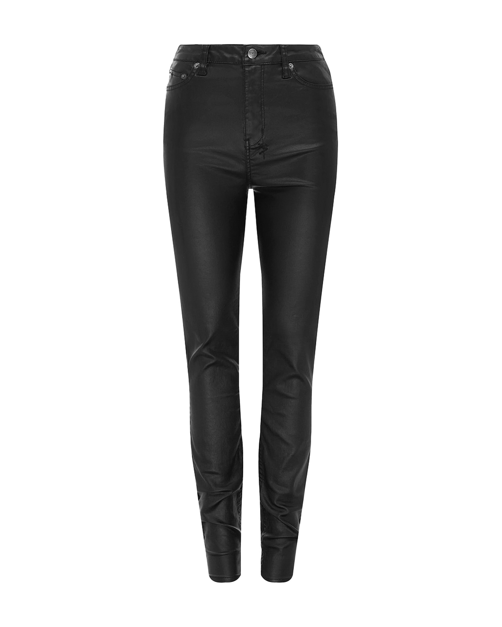 Womens Spray On Xtra Jet Black Wax Skinny Denim Jeans - Black