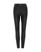 Womens Spray On Xtra Jet Black Wax Skinny Denim Jeans - Black