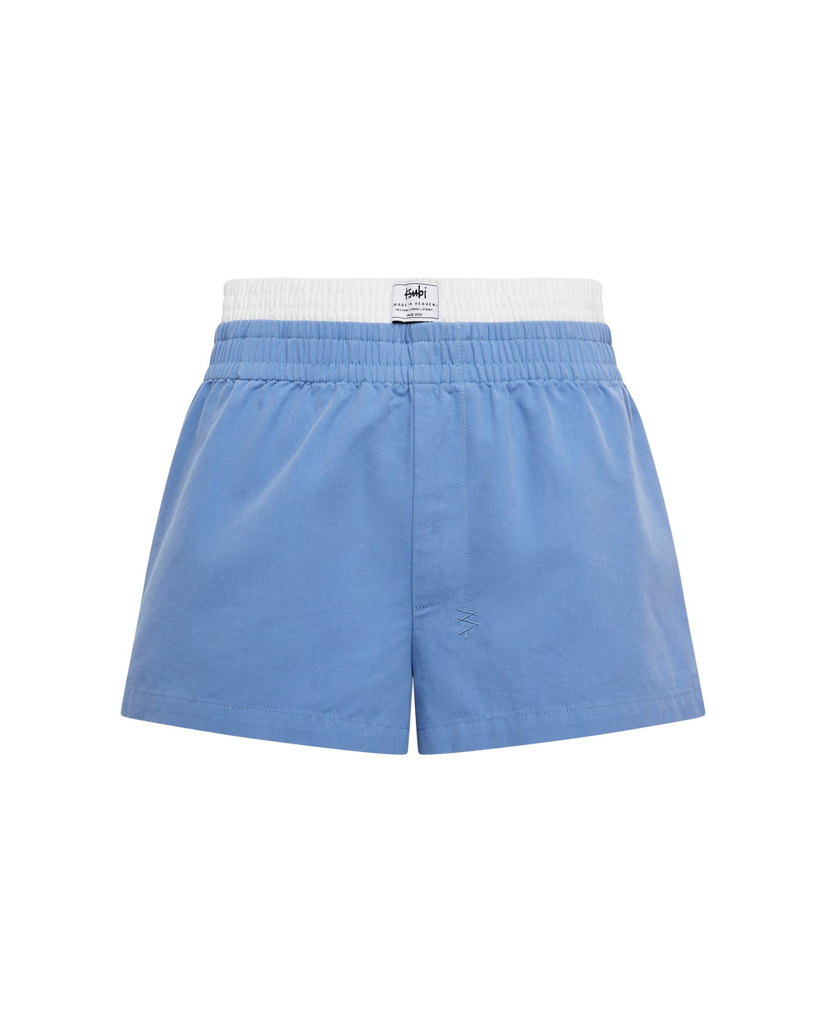 Womens Stacked Boxers Bright Blue/white Regular Walkshorts - Blue