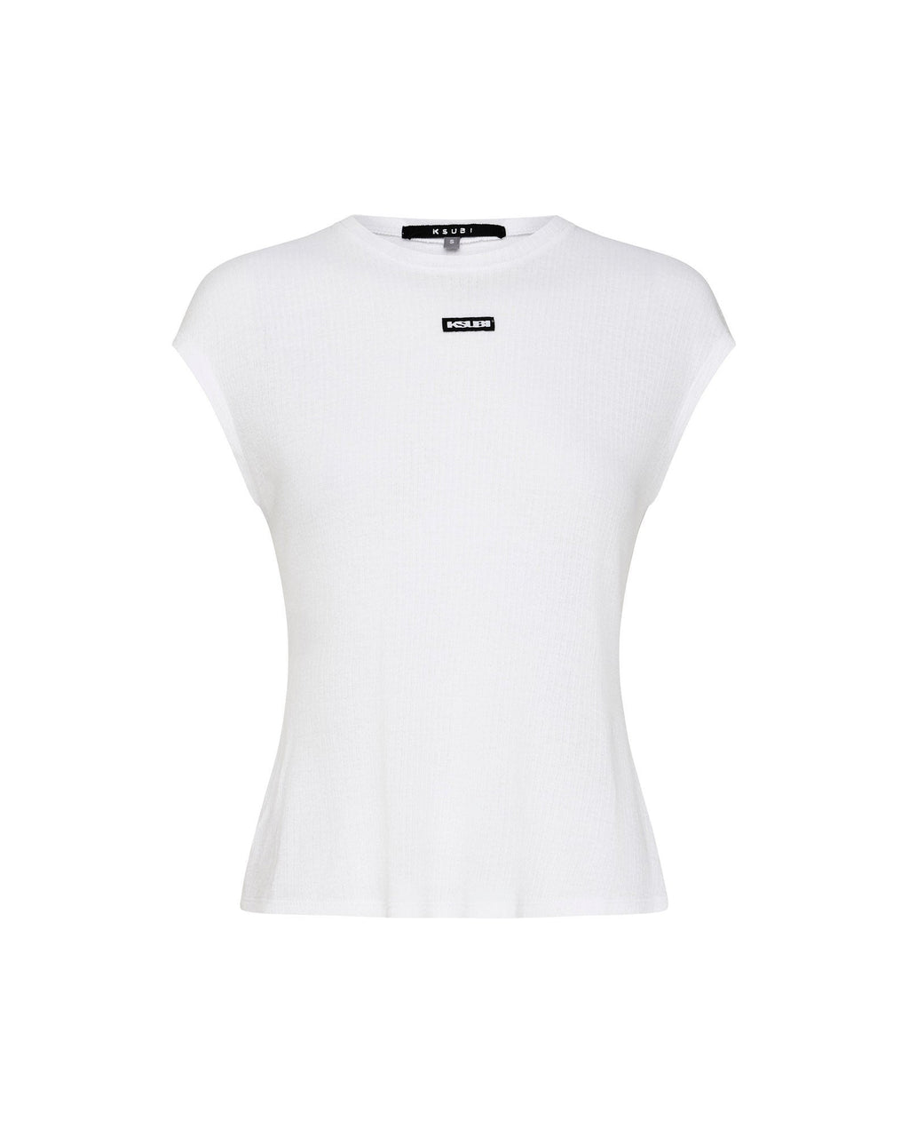 Womens Staple Ss Tee White Sheer Fitted Tees - White