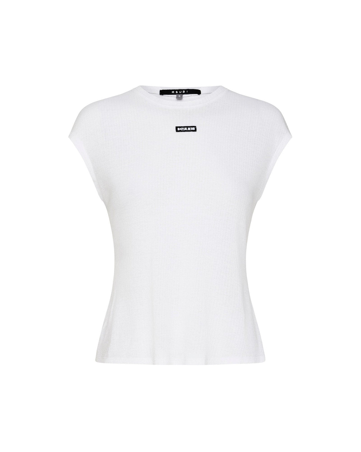 Womens Staple Ss Tee White Sheer Fitted Tees - White