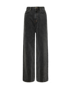 Womens Strider Cinder Wide Denim Jeans - Black