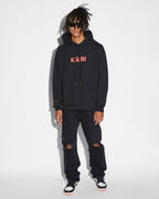 Mens Anti K Trashed Black Relaxed Denim Jeans - Black