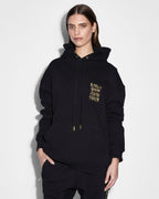 Mens Ksubi 23 Biggie Hoodie Jet Black Oversized Fleece - Black
