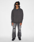 Mens Bronko Black Metal Bootcut Denim Jeans - Black