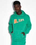 Mens Life Biggie Hoodie Cali Oversized Fleece - Green