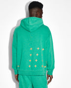 Mens Life Biggie Hoodie Cali Oversized Fleece - Green