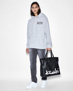 Mens Paste Up Biggie Hoodie Moon Oversized Fleece - Grey