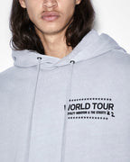 Mens Paste Up Biggie Hoodie Moon Oversized Fleece - Grey