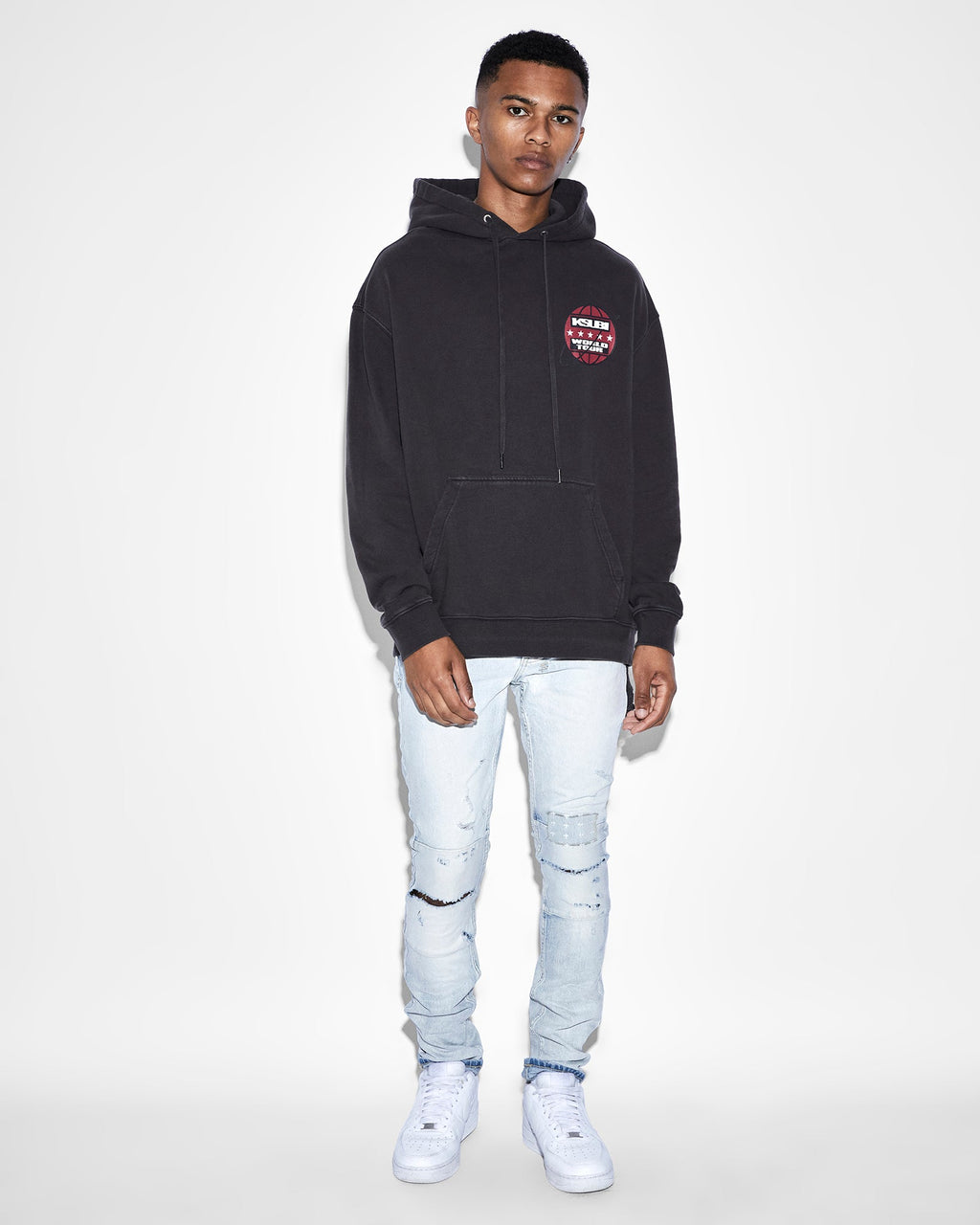 Mens Van Winkle 2 Tone Skinny Denim Jeans - Denim