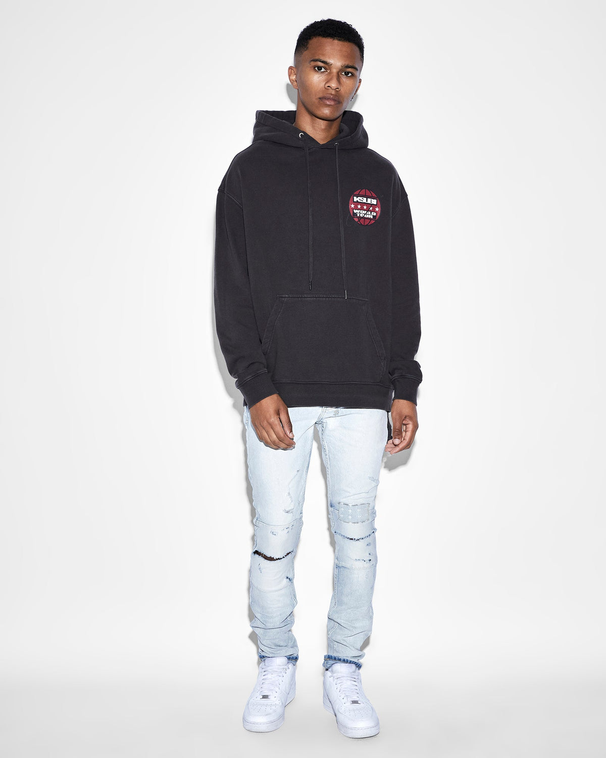 Mens Van Winkle 2 Tone Skinny Denim Jeans - Denim