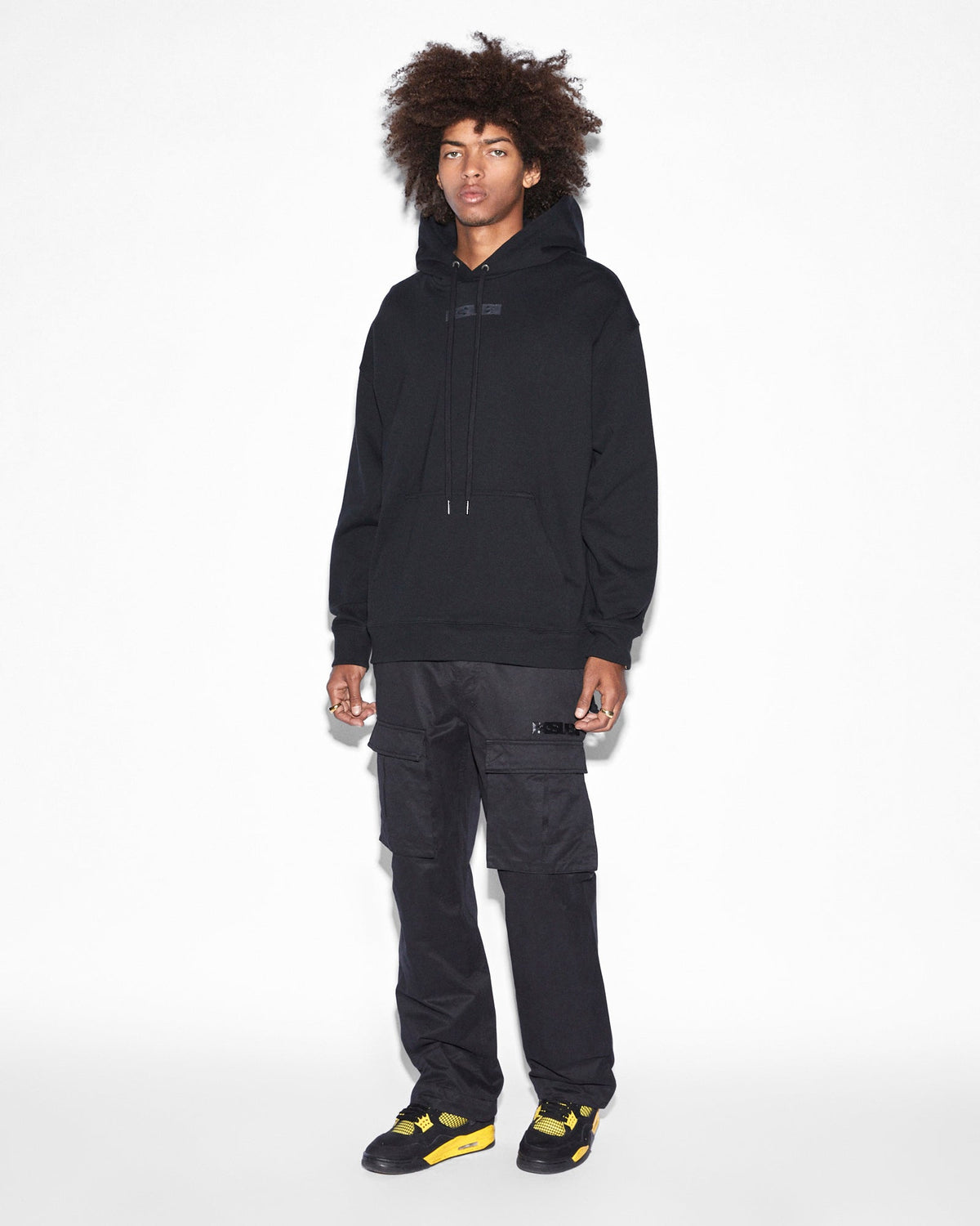 Mens Speeder Fugitive Cargo Black Straight Pants - Black