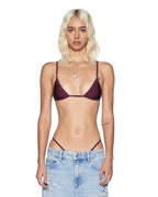 Womens Itsy Bitsy Bikini Top Merlot Bikini - Burgundy