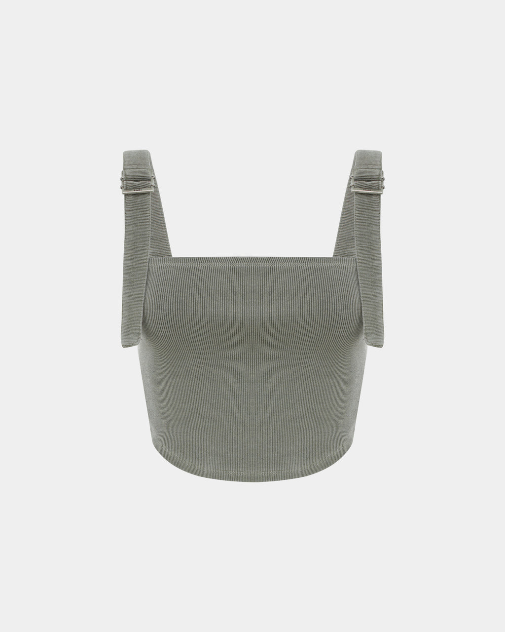 Womens Syndicate Buckle Tank Ash Fitted Fashion Tops - Grey