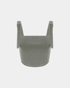 Womens Syndicate Buckle Tank Ash Fitted Fashion Tops - Grey