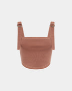 Womens Syndicate Buckle Tank Sunburn Fitted Fashion Tops - Brown