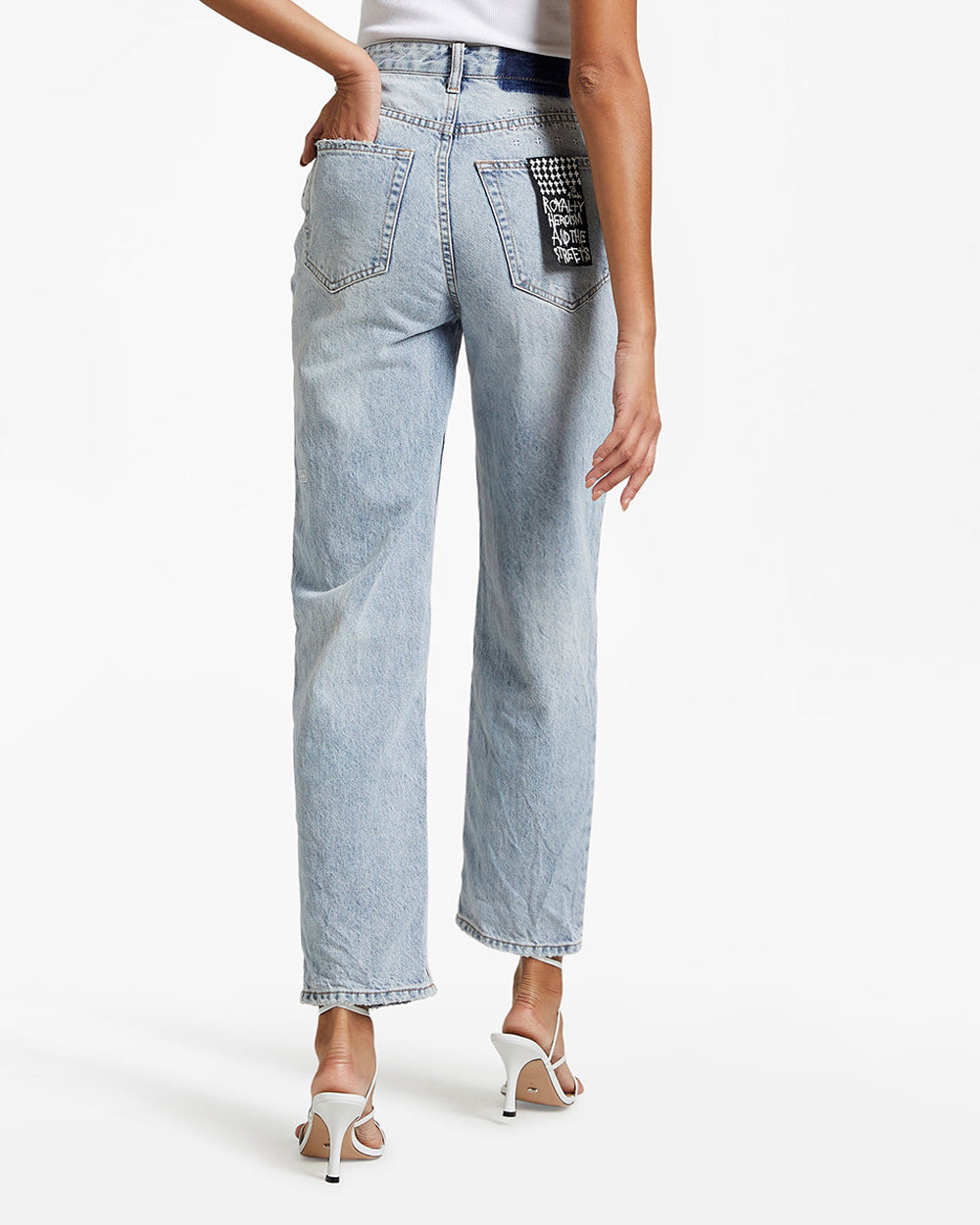 Womens Brooklyn Jean Skream Trashed Straight Denim Jeans - Denim