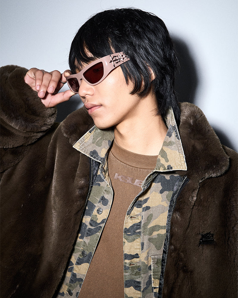 Sloane Sunglasses Milky Latex Eyewear - Tan