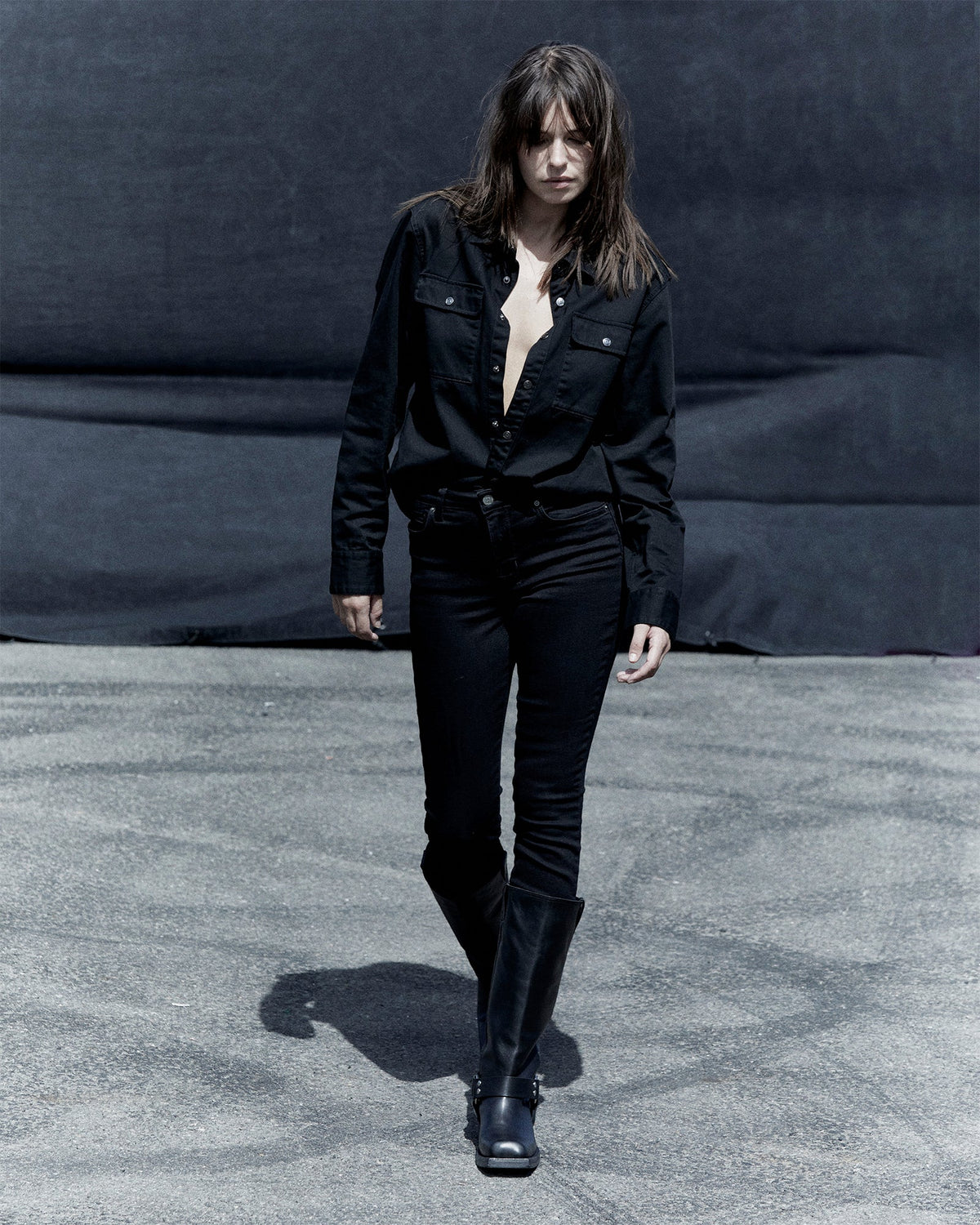 Womens Spray On Jet Black Skinny Denim Jeans - Black