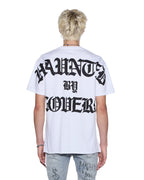 Mens Haunted Biggie Ss Tee White Oversized Tees - White