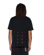 Mens All Day Biggie Ss Tee Red Oversized Tees - Black