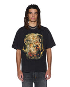 Mens Ascension Ekcess Tee Faded Black Oversized Tees - Grey