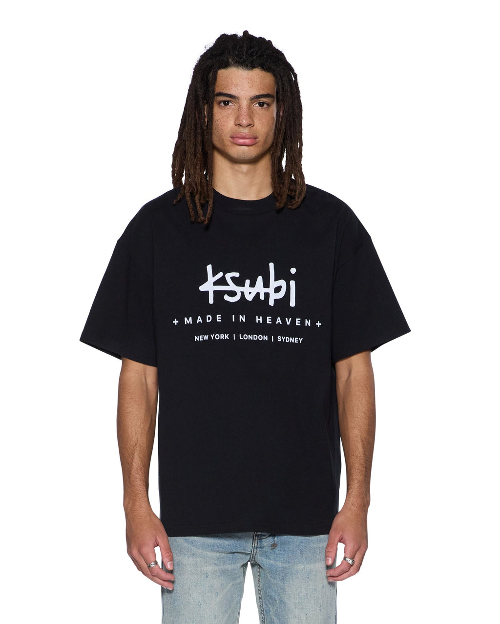 Mens Plated Ekcess Ss Tee Jet Black Oversized Tees - Black