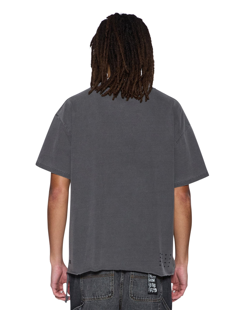 Mens Thorned Ekcess Ss Tee Charcoal Oversized Tees - Grey