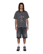 Mens Thorned Ekcess Ss Tee Charcoal Oversized Tees - Grey